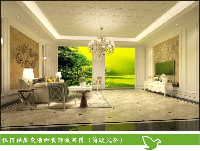 恒信福竹木纖維集成墻面 引領環保建材新潮流